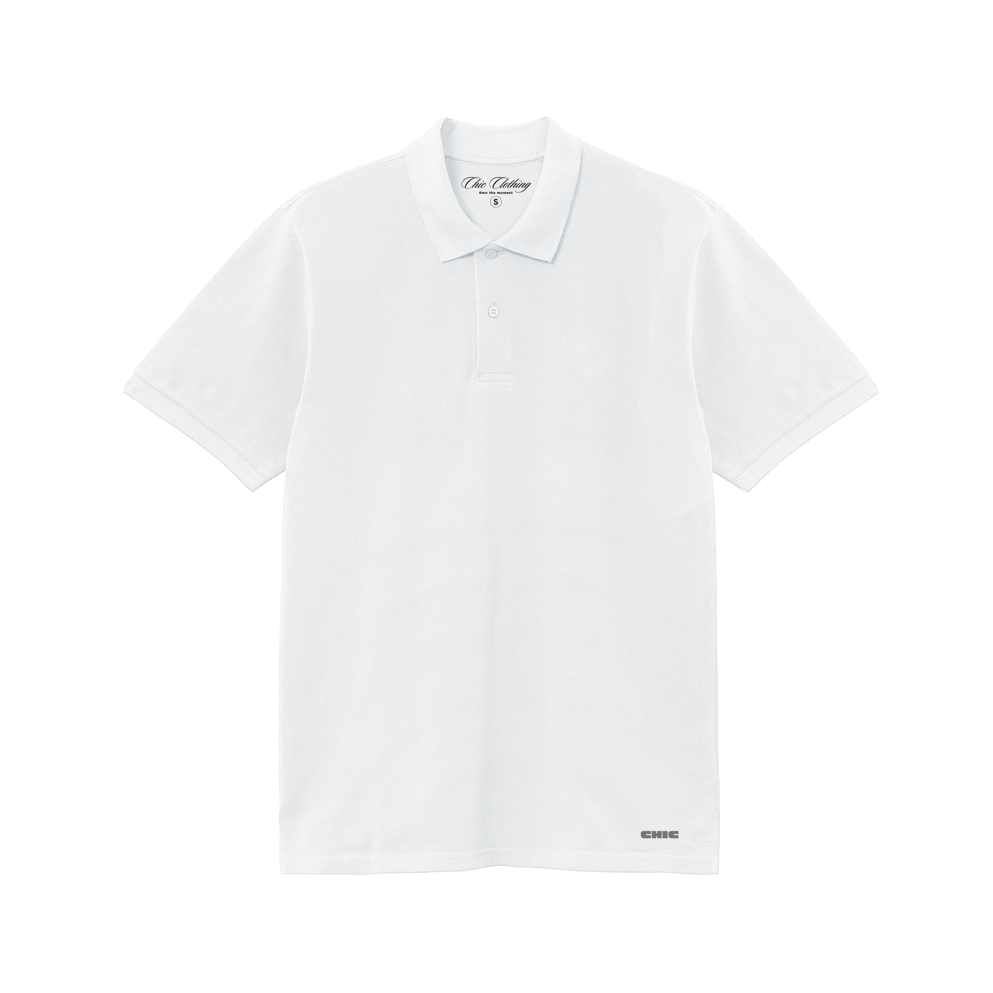 White Solid Polo T-shirt