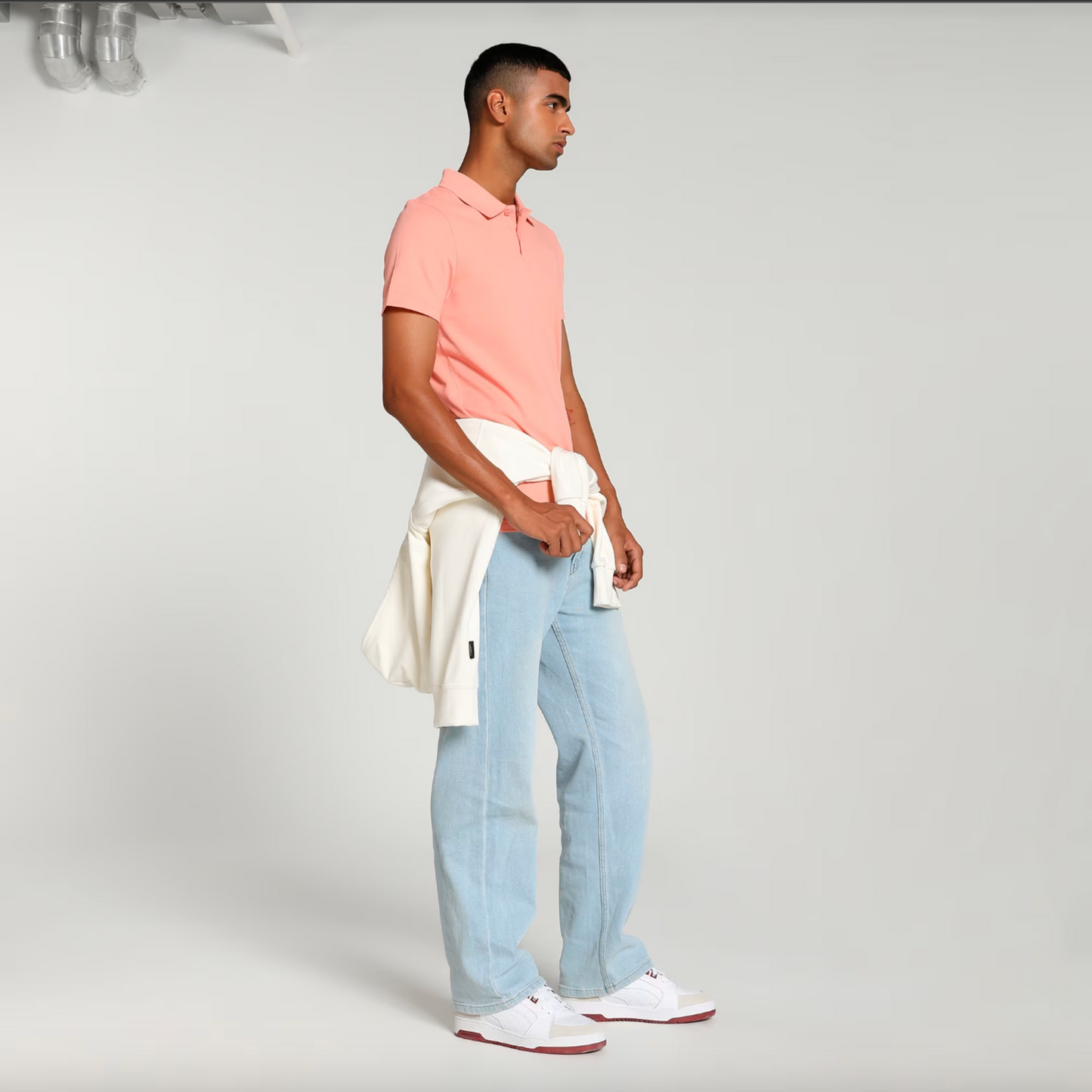 Pink Solid Polo T-shirt