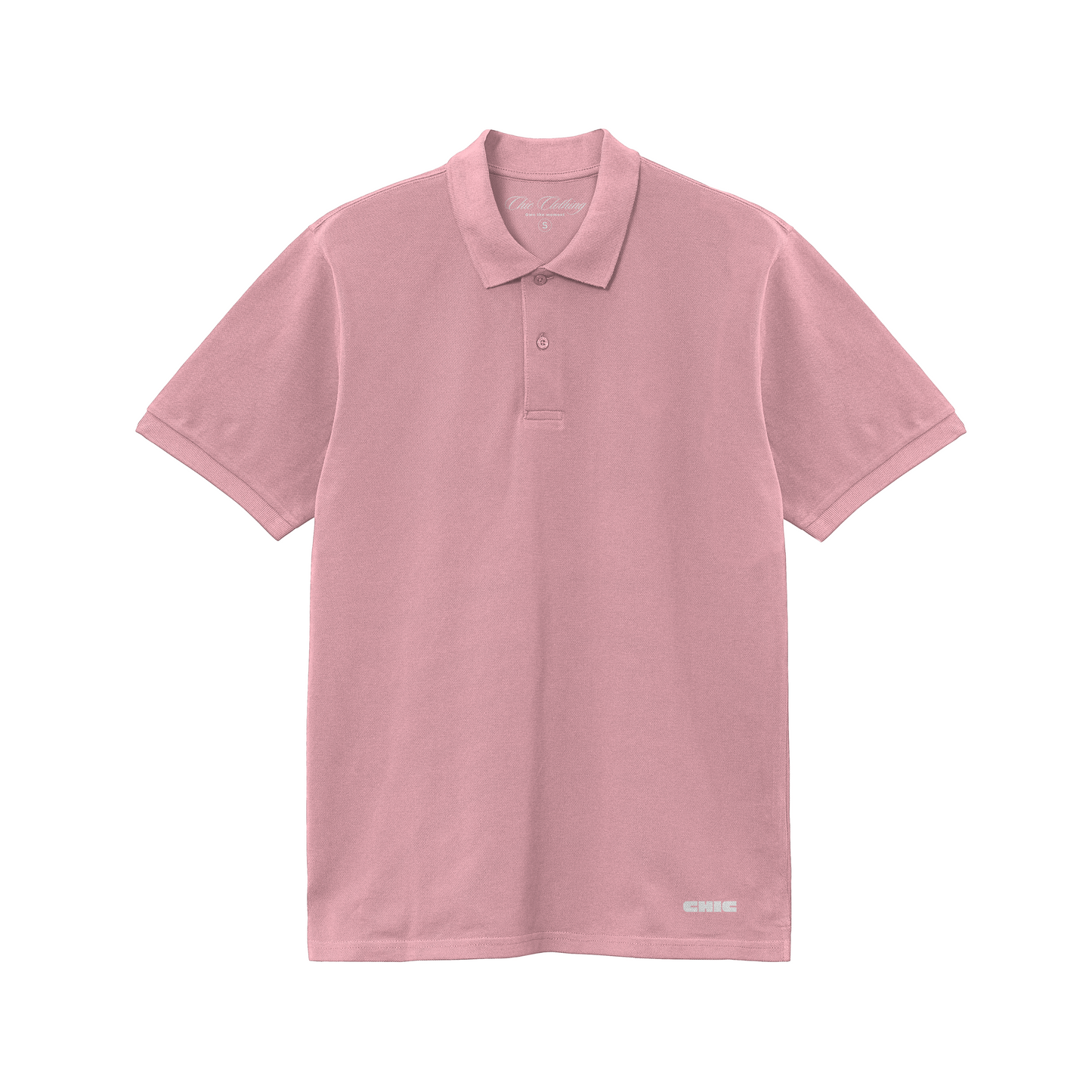 Pink Solid Polo T-shirt