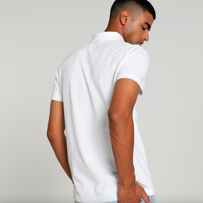 White Solid Polo T-shirt