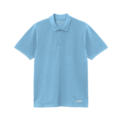 Sky Blue Solid Polo T-shirt